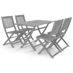 Vidaxl mobilier � d�ner de jardin 5 pcs bois d'acacia massif gris