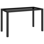 Vidaxl mobilier  dner de jardin 6pcs et coussins rsine tresse noir