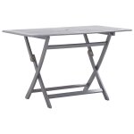 Vidaxl mobilier  dner de jardin 7 pcs bois d'acacia massif gris