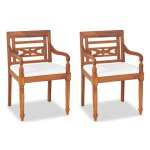Vidaxl mobilier d'ext�rieur 4 pcs avec coussins bois de teck solide