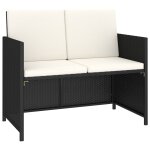 Vidaxl mobilier d'extrieur 6 pcs rsine tresse et bois d'acacia noir