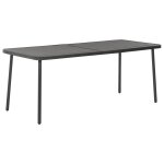 Vidaxl mobilier de salle � manger d'ext�rieur 9 pcs acier gris fonc�