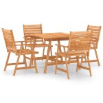 Vidaxl mobilier de salle  manger de jardin 5 pcs bois d'acacia solide