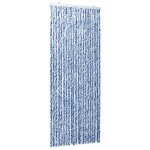 Vidaxl moustiquaire bleu blanc et argenté 90x220 cm chenille Vidaxl moustiquaire bleu blanc et argenté 90x220 cm chenille