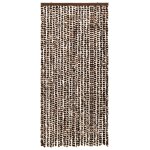 Vidaxl moustiquaire marron et blanc 100x220 cm chenille