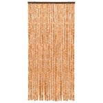 Vidaxl moustiquaire ocre et blanc 100x220 cm chenille