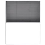 Vidaxl moustiquaire plisse pour fentre aluminium 100x160 cm