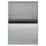 Vidaxl moustiquaire plisse pour fentre aluminium 100x160cm et auvent