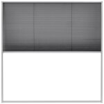 Vidaxl moustiquaire plisse pour fentre aluminium 120 x 120 cm