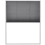 Vidaxl moustiquaire plisse pour fentre aluminium 120x160 cm