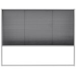 Vidaxl moustiquaire plisse pour fentre aluminium 130 x 100 cm
