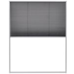 Vidaxl moustiquaire plisse pour fentre aluminium 60x160 cm