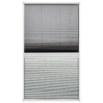 Vidaxl moustiquaire plisse pour fentre aluminium 60x160 cm et auvent