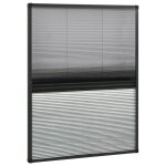 Vidaxl moustiquaire plisse pour fentre aluminium 80x100 cm et auvent