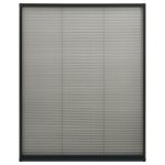 Vidaxl moustiquaire plisse  fentre aluminium anthracite 100x160 cm