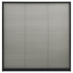Vidaxl moustiquaire plisse  fentre aluminium anthracite 120x120 cm