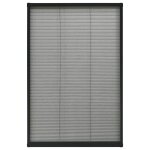Vidaxl moustiquaire plisse pour fentre aluminium anthracite 60x160cm