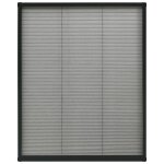 Vidaxl moustiquaire plisse pour fentre aluminium anthracite 80x100cm