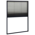 Vidaxl moustiquaire plisse pour fentre aluminium anthracite 80x120cm