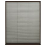 Vidaxl moustiquaire plisse pour fentre aluminium marron 100x160 cm