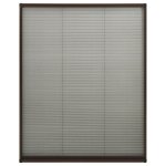 Vidaxl moustiquaire plisse pour fentre aluminium marron 110x160 cm