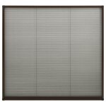 Vidaxl moustiquaire plisse pour fentre aluminium marron 130x100 cm