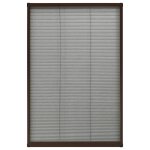 Vidaxl moustiquaire plisse pour fentre aluminium marron 60x160 cm