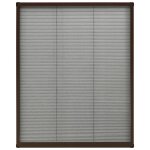 Vidaxl moustiquaire plisse pour fentre aluminium marron 60x80 cm