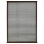 Vidaxl moustiquaire plisse pour fentre aluminium marron 80x120 cm