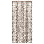 Vidaxl moustiquaire taupe et blanc 100x220 cm chenille