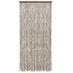 Vidaxl moustiquaire taupe et blanc 90x220 cm chenille