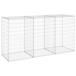 Vidaxl mur en gabion avec couvercles acier galvanis 200x60x100 cm