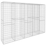 Vidaxl mur en gabion avec couvercle acier galvanis 300 x 50 x 200 cm