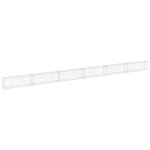Vidaxl mur en gabion avec couvercles acier galvanis 900x30x50 cm