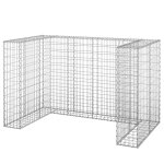Vidaxl mur en gabion pour poubelles acier galvanis 180x100x110 cm