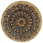 Vidaxl napperons 4 pcs bleu fonc 38 cm rond jute