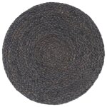 Vidaxl napperons 4 pcs gris foncé plain 38 cm rond jute Vidaxl napperons 4 pcs gris foncé plain 38 cm rond jute