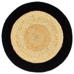 Vidaxl napperons 4 pcs naturel et noir 38 cm jute et coton Vidaxl napperons 4 pcs naturel et noir 38 cm jute et coton