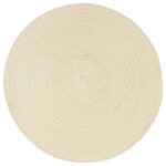 Vidaxl napperons 4 pcs naturel plain 38 cm rond coton Vidaxl napperons 4 pcs naturel plain 38 cm rond coton