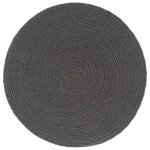 Vidaxl napperons 6 pcs gris foncé plain 38 cm rond coton Vidaxl napperons 6 pcs gris foncé plain 38 cm rond coton