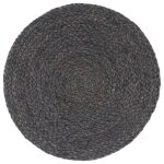 Vidaxl napperons 6 pcs gris foncé plain 38 cm rond jute Vidaxl napperons 6 pcs gris foncé plain 38 cm rond jute