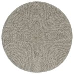Vidaxl napperons 6 pcs gris plain 38 cm rond coton Vidaxl napperons 6 pcs gris plain 38 cm rond coton