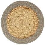 Vidaxl napperons 6 pcs naturel et gris 38 cm jute et coton Vidaxl napperons 6 pcs naturel et gris 38 cm jute et coton