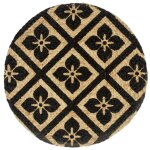 Vidaxl napperons 6 pcs noir 38 cm rond jute