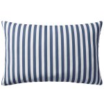 Vidaxl oreiller d'extrieur 2 pcs impression rayure 60 x 40 cm bleu