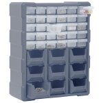 Vidaxl organisateur multi - tiroirs avec 39 tiroirs 38x16x47 cm