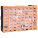 Vidaxl organisateur multi - tiroirs avec 64 tiroirs 52x16x37, 5 cm