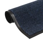 Vidaxl paillassons rectangulaires 2 pcs 60 x 90 cm bleu