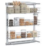 Vidaxl panier � 3 niveaux m�tallique de cuisine 47x11x56 cm