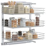 Vidaxl panier à 3 niveaux métallique de cuisine 47x35x56 cm Vidaxl panier à 3 niveaux métallique de cuisine 47x35x56 cm